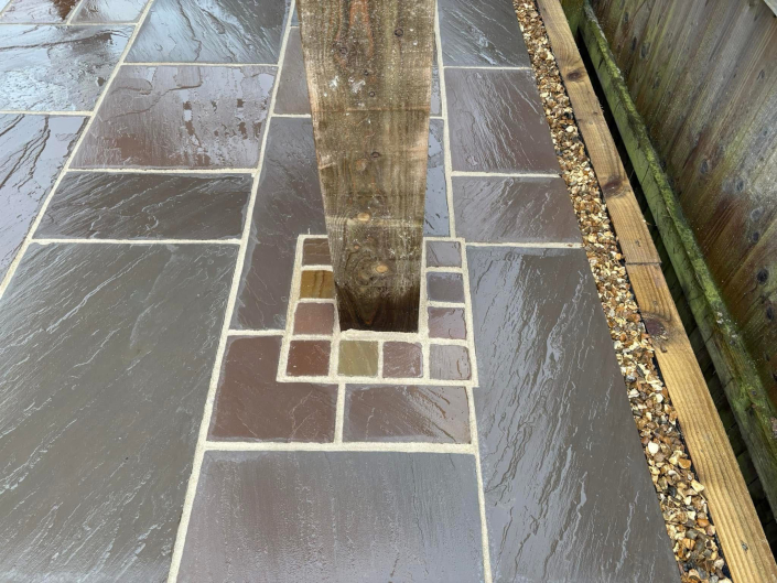 Indian sandstone patio Macclesfield