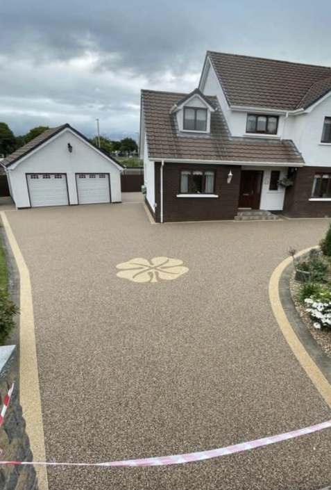 large resin driveway completed in South Wales